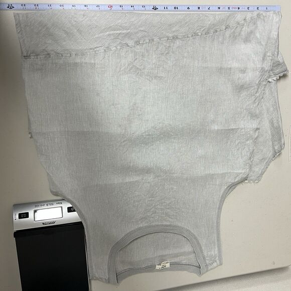 Dylan Gray Linen Sleeveless Dress L Asymmetrical Hem Boho Summer - Picture 12 of 13